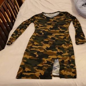 Used camouflage dress